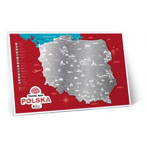 Fotografia, na której jest Mapa Zdrapka - Mapa Polski - Travel Map™ Polish Edition