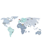 MAPA | naklejka do pokoju dziecięcego - różne kolory - Pastelowelove