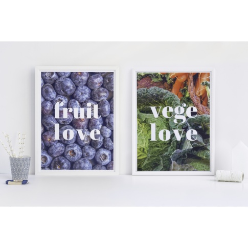 Fotografia, na której jest Zestaw plakatów FRUIT&VEGE LOVE - Follygraph