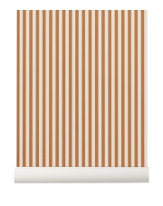 Tapeta skandynawska THIN LINES Mustard/Off White - ferm LIVING