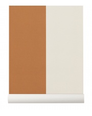 Tapeta skandynawska THICK LINES Mustard/Off White - ferm LIVING