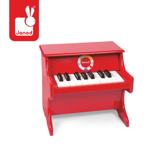 Fotografia, na której jest Czerwone pianino Confetti - JANOD