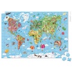 Fotografia, na której jest Puzzle w walizce Mapa Świata 300 elementów - JANOD