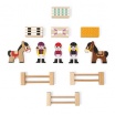 Fotografia, na której jest Koniki zestaw drewniany 12 elementów kolekcja Story - JANOD