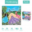 Fotografia, na której jest Mudpuppy Puzzle podłogowe Jumbo Zamek księżniczki 25 elementów 2+