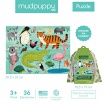 Fotografia, na której jest Mudpuppy Puzzle podróżne w woreczku Zwierzęta świata 36 elementów 3+
