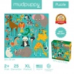 Fotografia, na której jest Mudpuppy Puzzle podłogowe Jumbo Zwierzęta Świata 25 elementów 2+