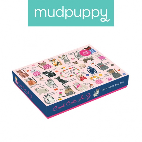Fotografia, na której jest Mudpuppy Puzzle rodzinne Koty 1000 elementów 8+