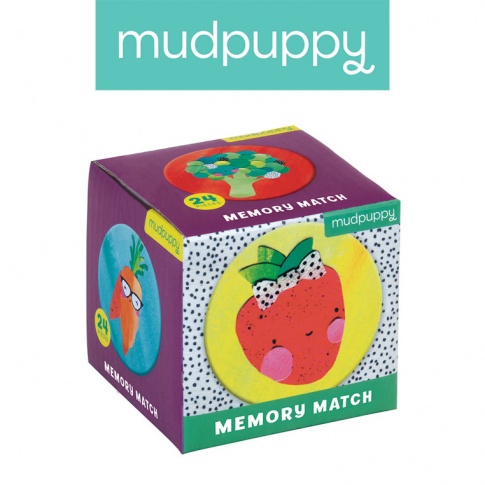 Fotografia, na której jest Mudpuppy Gra Mini Memory Owoce i warzywa 