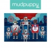 Fotografia, na której jest Mudpuppy Puzzle z błyszczącą folią Roboty 100 elementów 5+