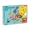 Fotografia, na której jest Mudpuppy Puzzle Mapa Europy z elementami w kształcie państw  5+