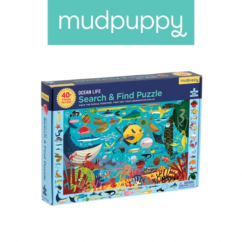 Fotografia, na której jest Mudpuppy Puzzle szukaj i znajdź Życie oceanu  64 elementy 4+