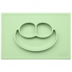 Fotografia, na której jest EZPZ Silikonowy talerzyk z podkładką 2w1 Happy Mat pastelowa zieleń