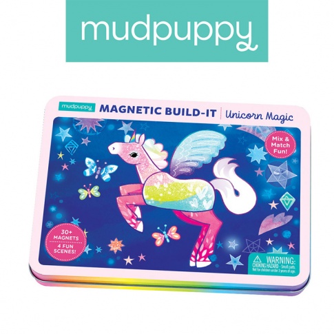 Fotografia, na której jest Mudpuppy Magnetyczne konstrukcje Magiczne Jednorożce 4+