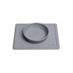 Fotografia, na której jest EZPZ Silikonowa miseczka z podkładką 2w1 Mini Bowl szara
