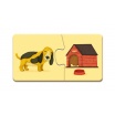 Fotografia, na której jest Dwuczęściowe puzzle Zwierzęta i ich domki 20 elementów, Janod