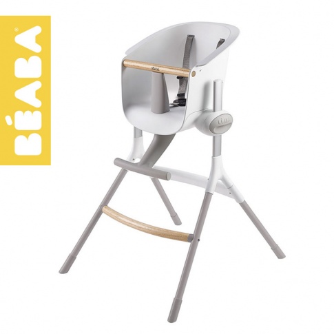 Fotografia, na której jest Beaba Krzesełko do karmienia Up&Down grey/white