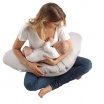 Fotografia, na której jest Ergonomiczna poduszka rogal dla kobiet w ciąży i karmiących Big Flopsy Fleur de coton White, Red Castle