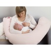 Fotografia, na której jest Ergonomiczna poduszka rogal dla kobiet w ciąży i karmiących Big Flopsy Fleur de coton Chalk pink, Red Castle