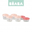 Fotografia, na której jest Beaba Zestaw słoiczków Clip 6 szt. 60 ml i 120 ml pink