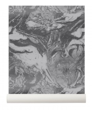 Tapeta skandynawska MARBLING Charcoal - ferm LIVING