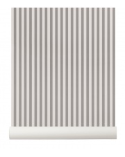Tapeta skandynawska THIN LINES Grey/Off White - ferm LIVING