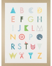Plakat A3 Doodle Abc