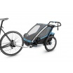Fotografia, na której jest Przyczepka rowerowa dla dziecka - THULE Chariot Sport 2 - niebieska/czarna