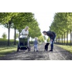 Fotografia, na której jest Przyczepka rowerowa dla dziecka, podwójna  - THULE Chariot Cab 2 - oliwkowa/szara