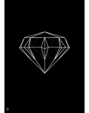 Plakat Diament linearny czarny - Kinkallo