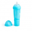 Fotografia, na której jest Herobility - butelka antykolkowa Herobottle 240 ml, niebieska + smoczek M (2 m+)