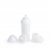 Fotografia, na której jest Herobility - butelka antykolkowa Herobottle 340 ml, biała + smoczek L (4 m+)