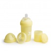 Fotografia, na której jest Herobility - butelka antykolkowa Herobottle 240 ml, żółty + smoczek M (2 m+)