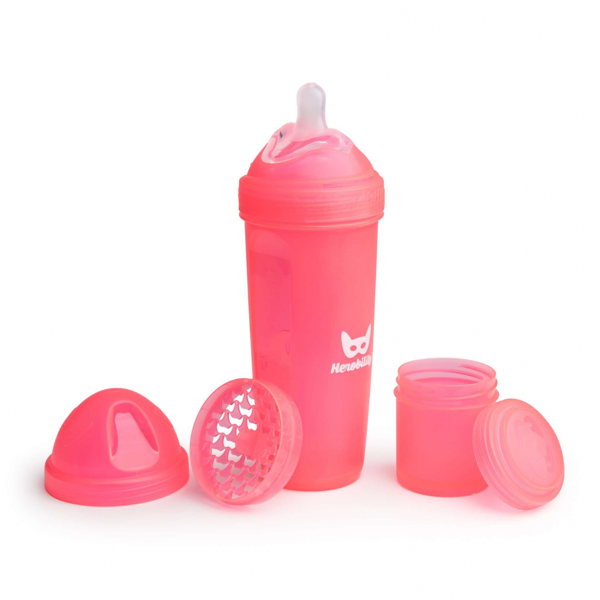 Herobility butelka antykolkowa Herobottle 340 ml, koralowy
