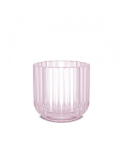 Świecznik szklany - pink / różowy - Lyngby