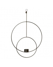 Świecznik wiszący DECO  - czarny - ferm LIVING | okrągły