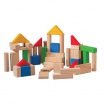 Fotografia, na której jest Drewniane klocki drewniane, kolorowe (50 sztuk), Plan Toys®