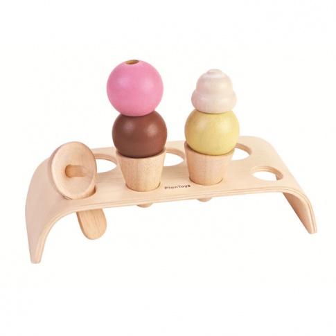 Fotografia, na której jest Pastelowa drewniana lodziarnia, Plan Toys 3486