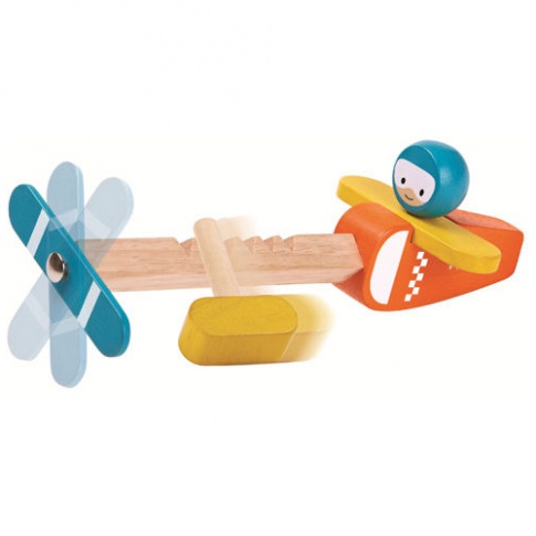 Fotografia, na której jest Drewniany samolot Spin N Fly | Plan Toys®