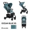 Fotografia, na której jest Easywalker Buggy XS Wózek spacerowy z osłonką przeciwdeszczową Ocean Blue kolekcja 2019