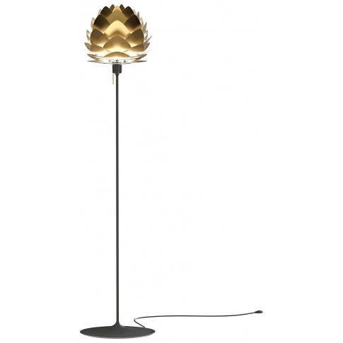 Fotografia, na której jest Lampa podłogowa ALUVIA Champagne Floor - UMAGE | brushed brass