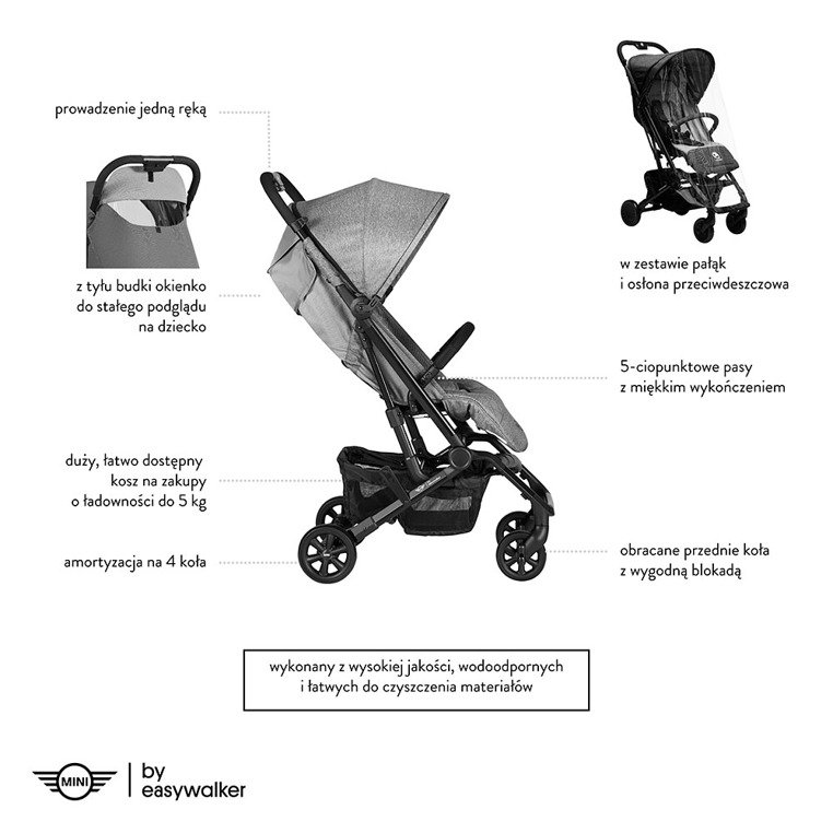 mini by easywalker buggy xs soho grey