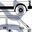 Fotografia, na której jest Plakat Fiat 126p - kreska