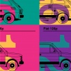 Fotografia, na której jest Plakat Fiat 126p kolaż - kreska