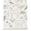 Fotografia, na której jest Tapeta zwierzęta ANIMALS off white - ferm LIVING