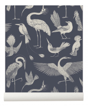 Tapeta ptaki BIRDS granatowa - ferm LIVING