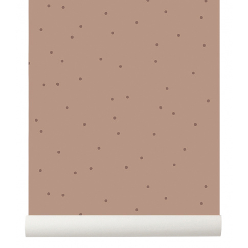 Fotografia, na której jest Tapeta w kropki DOT różowa / dusty rose - ferm LIVING