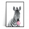 Fotografia, na której jest Plakat ZEBRA BUBBLE GUM - Fox Art Studio