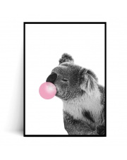 Plakat KOALA BUBBLE GUM - Fox Art Studio