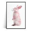 Fotografia, na której jest Plakat KRÓLICZEK BUBBLE GUM pink - Fox Art Studio